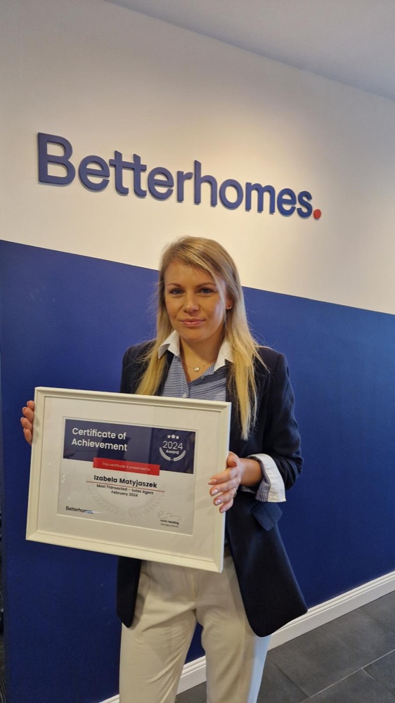 Most Transacted Sales Agent - Betterhomes luty 2024