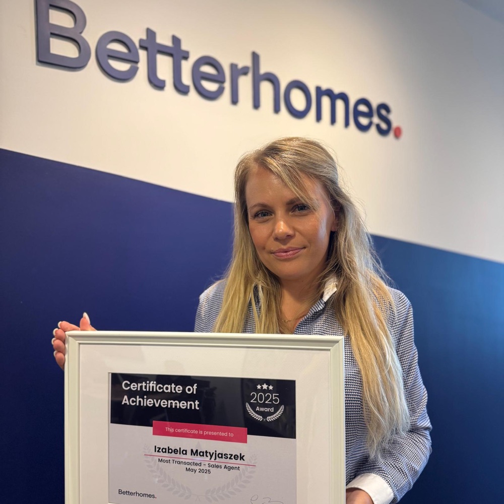 Most Transacted Sales Agent - Betterhomes maj 2025